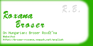 roxana broser business card